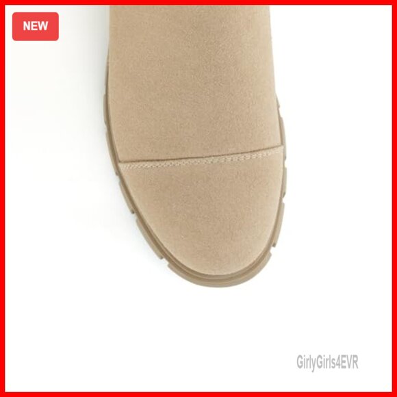 Platform Chelsea Booties with Side Zipper, Chunky Heel, Lug Sole - Picture 4 of 7